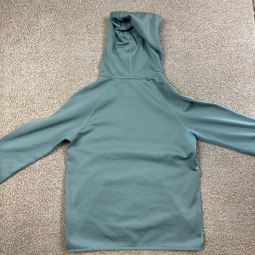 Nike Therma Dri Fit Hoodie Women S Teal Swoosh Pullover Fleece Sweatshirt Logo